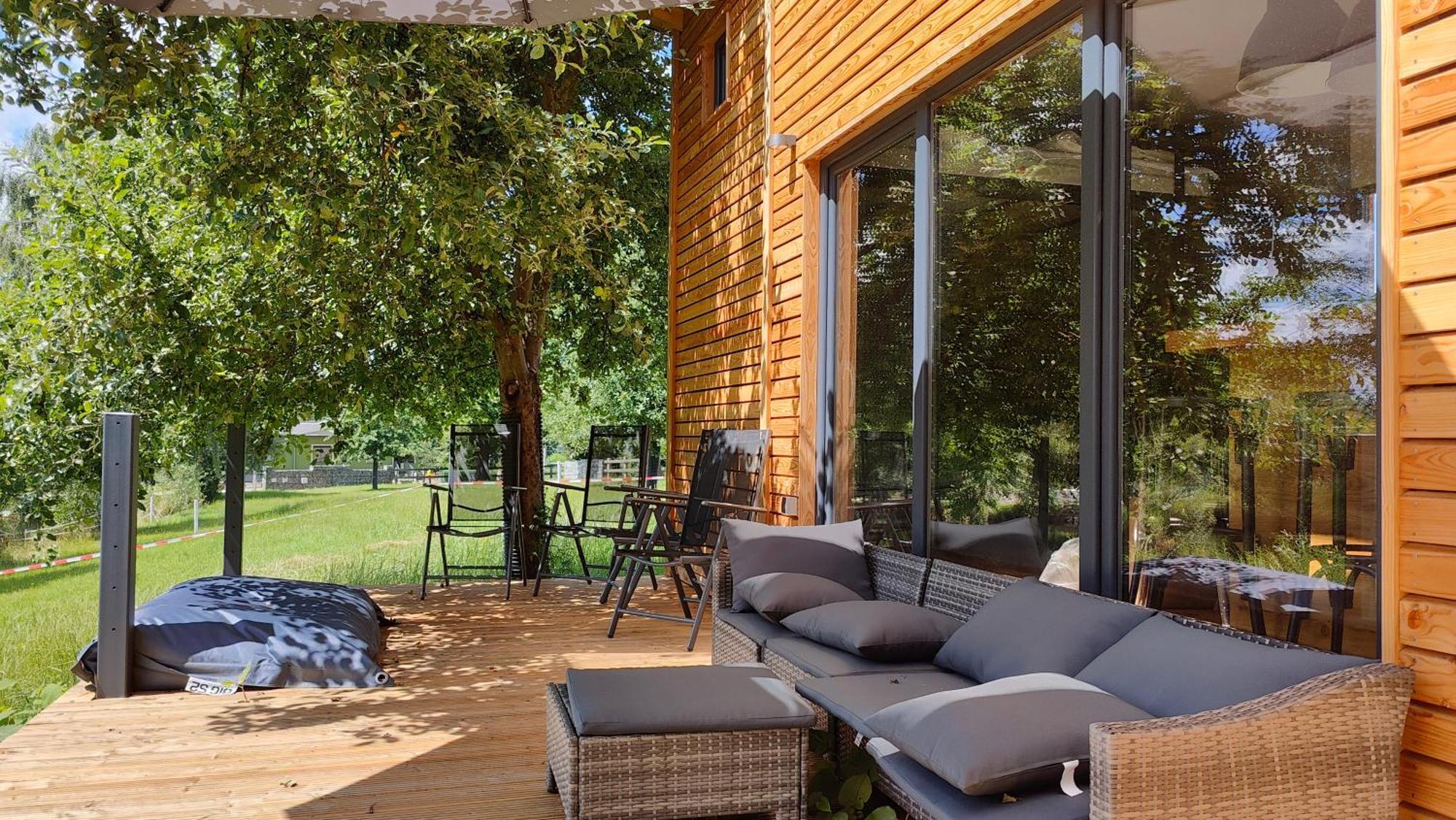 Tinyhousebeidresden 3 Fuer 2 - 7 Personen, Naehe Saechsische Schweiz, Dresden, Mit Badeteich Villa Grossharthau Ngoại thất bức ảnh