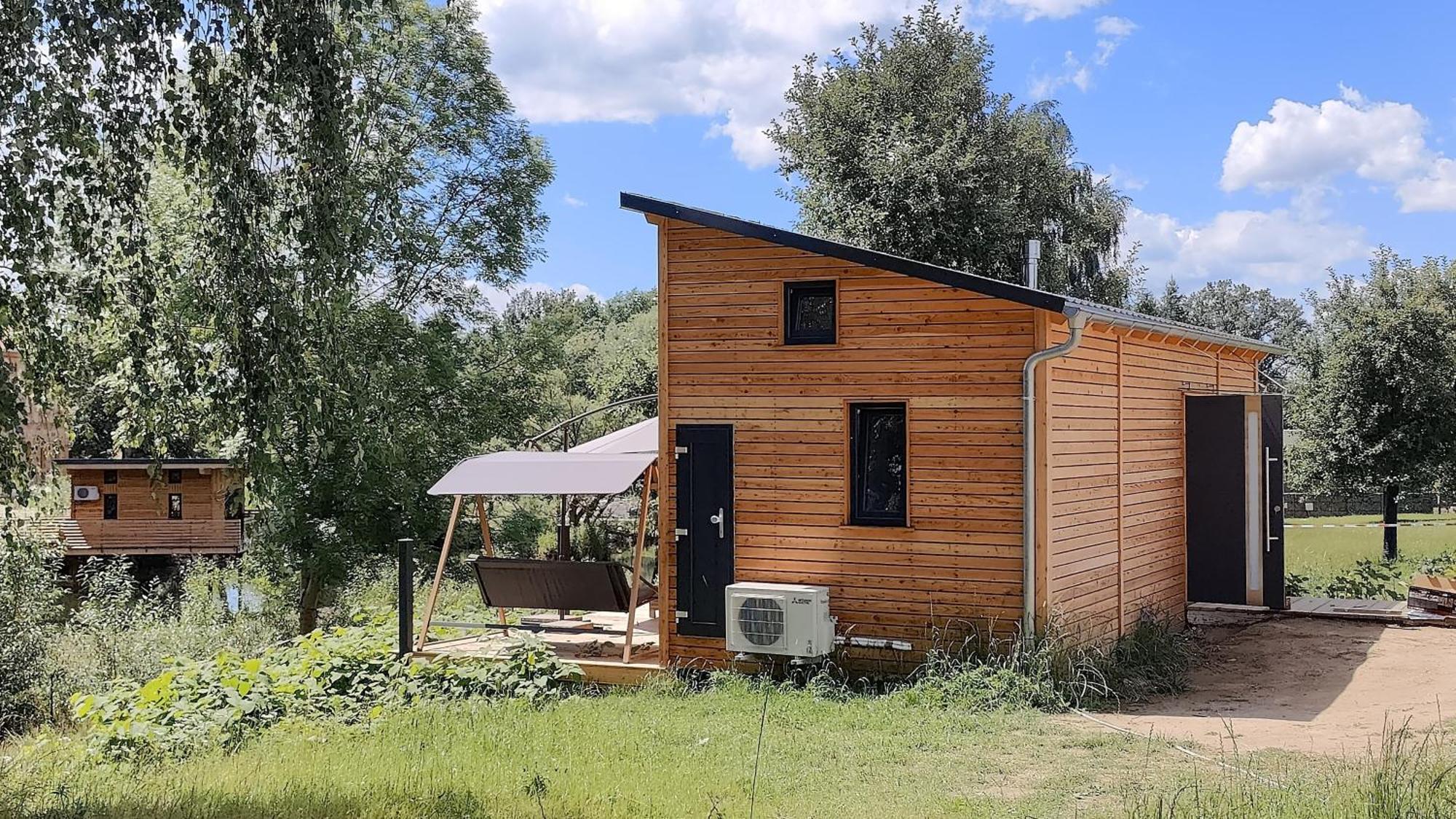 Tinyhousebeidresden 3 Fuer 2 - 7 Personen, Naehe Saechsische Schweiz, Dresden, Mit Badeteich Villa Grossharthau Ngoại thất bức ảnh